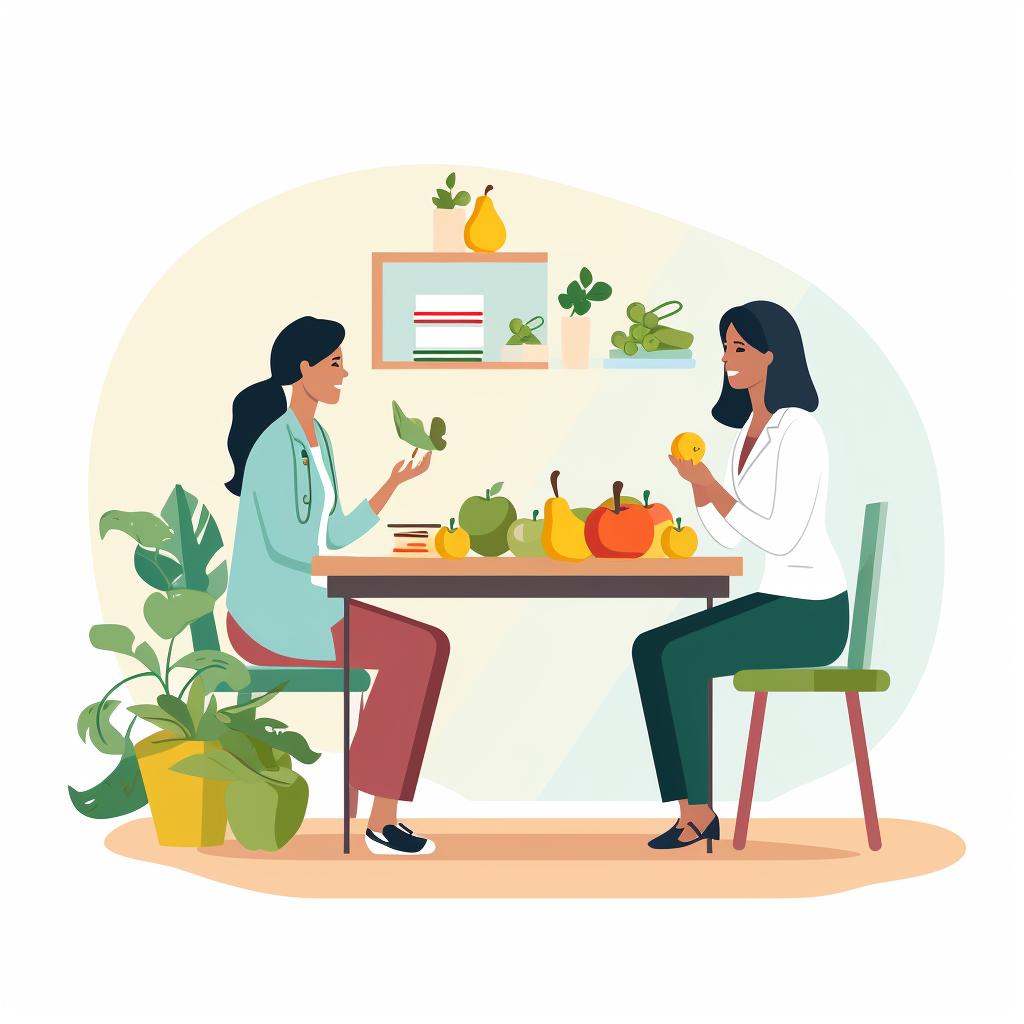 A person having a consultation with a dietitian